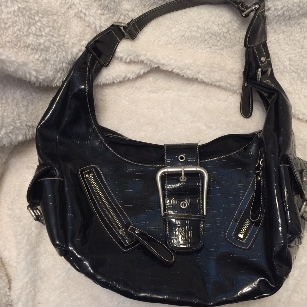 Black Shiny Handbag